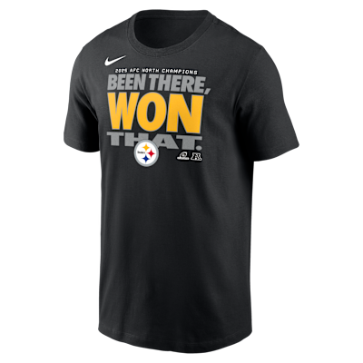 Pittsburgh Steelers 2025 AFC North Champions Trophy Collection Men's Nike NFL T-Shirt