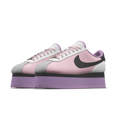 Nike Cortez Platform Unlocked By You Custom Women's Shoes