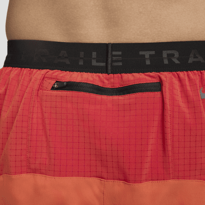 Shorts de correr Dri-FIT de 13 cm con forro de ropa interior para hombre Nike Trail Second Sunrise