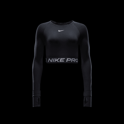 Nike Pro Part superior de màniga llarga amb disseny cropped Dri-FIT - Dona