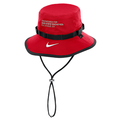 Gorro tipo pescador universitario Nike Dri-FIT para hombre Ohio State Sideline Apex Gameday Boonie