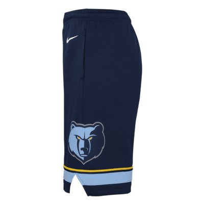 Shorts Nike Dri-FIT Swingman de la NBA para niños talla grande Memphis Grizzlies Icon Edition