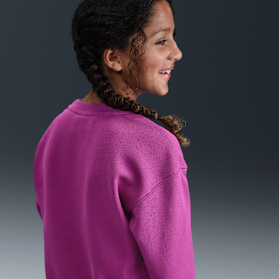Suadera de cuello redondo para niña talla grande Nike Sportswear Club Fleece