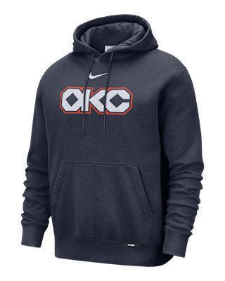 Мужское худи Oklahoma City Thunder City Edition Nike Basketball Club Pull-Over Hoodie для баскетбола