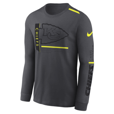 Kansas City Chiefs Volt Men's Nike Dri-FIT NFL Long-Sleeve T-Shirt.