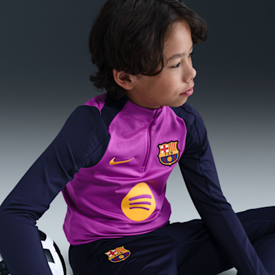 Maglia da calcio per allenamento Nike Dri-FIT FC Barcelona Strike – Ragazzo/a