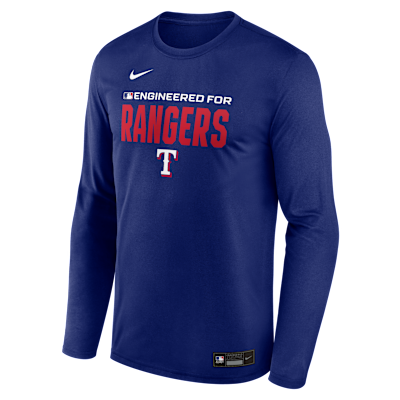 Texas Rangers Authentic Collection Team Issue Men's Nike Dri-FIT MLB Long-Sleeve T-Shirt