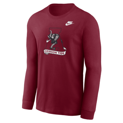 Alabama Crimson Tide Legacy Primary Logo Men's Nike College Long-Sleeve T-Shirt