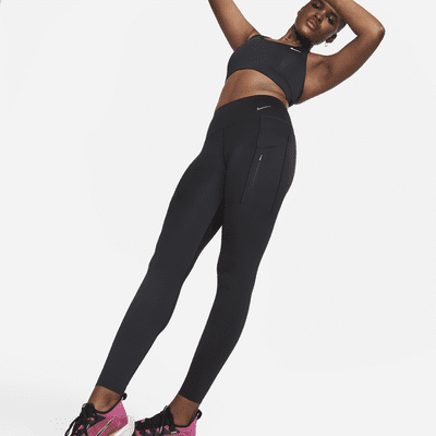 Leggings de largo completo y tiro medio con sujeción firme y bolsillos para mujer Nike Go