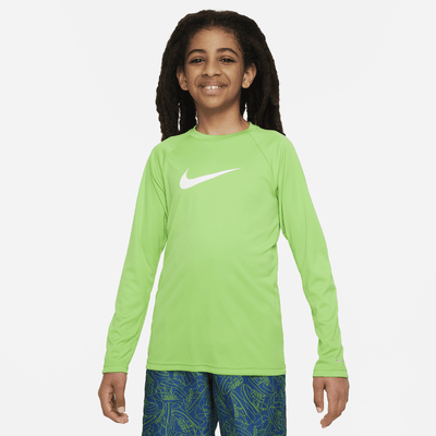 Playera de manga larga Hydroguard para niño talla grande Nike Swim