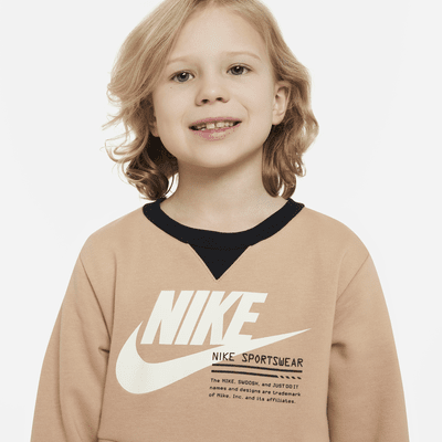 Sudadera de cuello redondo de French Terry para niños talla pequeña Nike Sportswear Paint Your Future