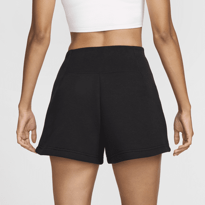 Shorts de tiro alto de 8 cm plisados para mujer Nike Sportswear Tech Fleece