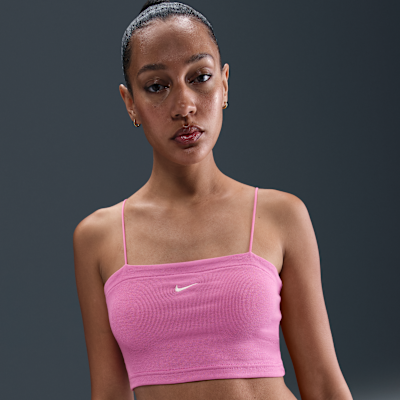Nike Sportswear Chill Knit Women's Tight Cropped Mini-Rib 2-in-1 Top