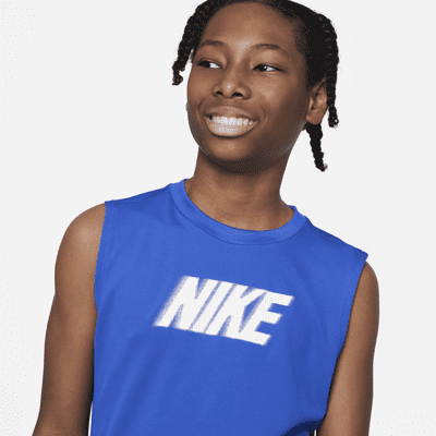 Maglia da training senza maniche Nike Dri-FIT Multi+ – Ragazzo