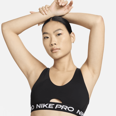 Brassière de sport rembourrée à maintien normal Nike Pro Indy Plunge pour femme