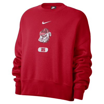 Georgia Women's Nike College Crew-Neck Sweatshirt