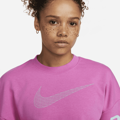 Nike Dri-FIT Get Fit Women's French Terry Graphic Crew-Neck Sweatshirt