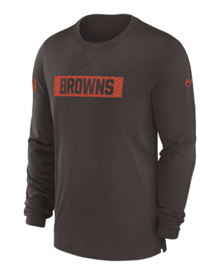 Мужские  Cleveland Browns Sideline Player Team Issue Men’s Nike Dri-FIT Long-Sleeve Top