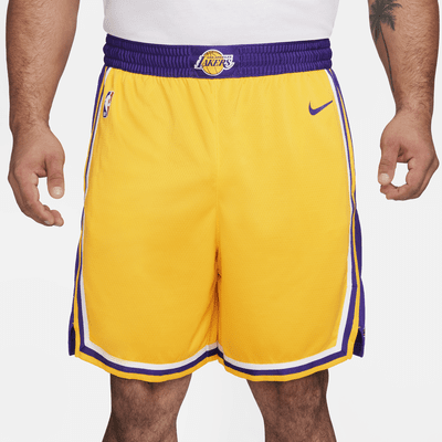 Mens Los Angeles Lakers Nike Lakers NBA Swingman Shorts 21 Purple/Blue