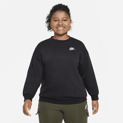 Nike Sportswear Club Fleece extragroßes Sweatshirt für ältere Kinder (Mädchen) (erweiterte Größe)