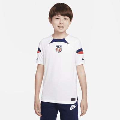 Jersey de fútbol Nike Dri-FIT de la selección de fútbol masculino de EE. UU. local 2022/23 Stadium para niños talla grande