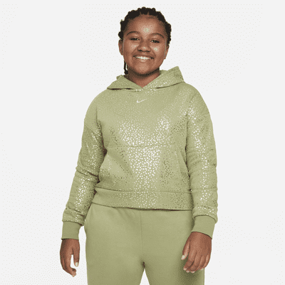 Nike Sportswear Big Kids' (Girls') Printed Fleece Hoodie (Extended Size)