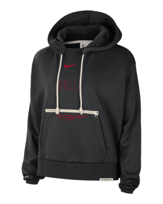 Женское худи Chicago Bulls Standard Issue Nike Dri-FIT NBA Pullover Hoodie