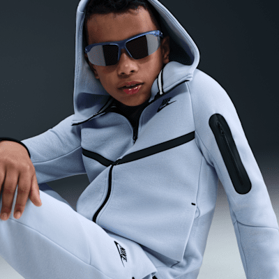 Sudadera con gorro con cierre completo para niños grandes Nike Sportswear Tech Fleece