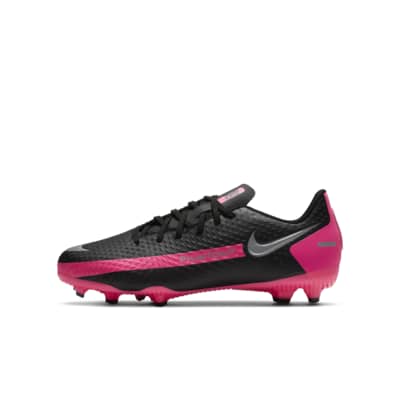 pink kids football boots