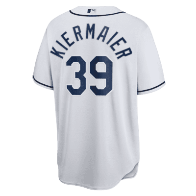 Youth Tampa Bay Rays Kevin Kiermaier Majestic White Home Replica Player  Jersey