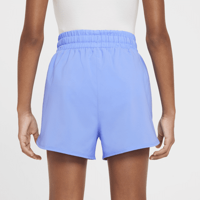 Nike One Big Kids' (Girls') Dri-FIT High-Waisted Woven Training Shorts