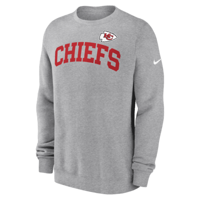 Sudadera de cuello redondo sin cierre Nike de la NFL para hombre Kansas City Chiefs Club