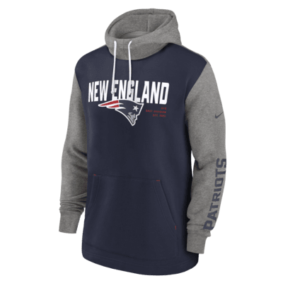 Sudadera con gorro sin cierre Nike de la NFL para hombre New England ...