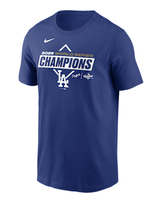 Мужская футболка Los Angeles Dodgers 2025 World Series Champions Team Logo Nike MLB