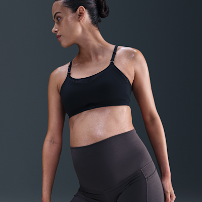 Shorts de ciclismo de maternidad Dri-FIT de tiro alto de 20 cm con bolsillos para mujer Nike (M) One