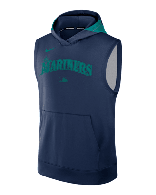 Мужское худи Seattle Mariners Authentic Collection Men’s Nike Dri-FIT MLB Sleeveless Pullover Hoodie