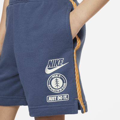 Nike Sportswear "Leave No Trace" French Terry Taping Shorts Little Kids' Shorts