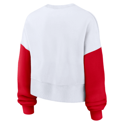 Sudadera de cuello redondo sin cierre universitaria Nike para mujer Georgia Bulldogs Primetime