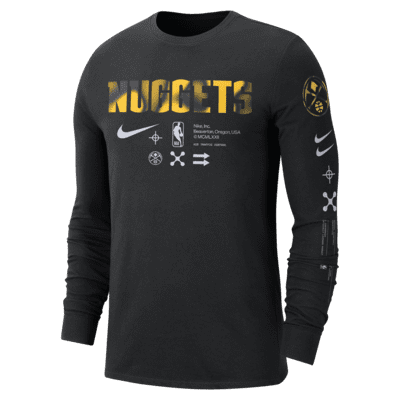 Playera de manga larga Nike de la NBA para hombre Denver Nuggets