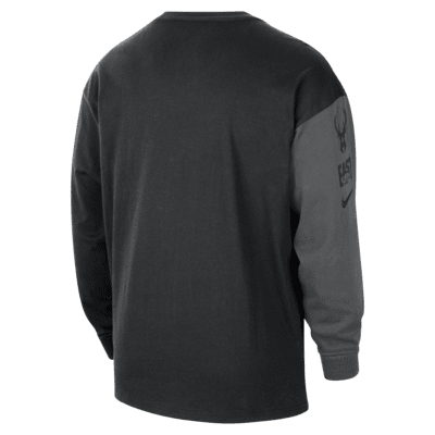 Milwaukee Bucks Courtside Men's Nike NBA Long-Sleeve Max90 T-Shirt