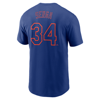 Playera Nike de la MLB para hombre Kodai Senga New York Mets Fuse