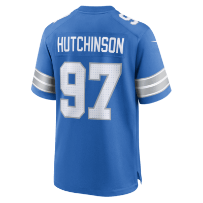 Jersey de fútbol americano Nike de la NFL Game para hombre Aidan Hutchinson Detroit Lions