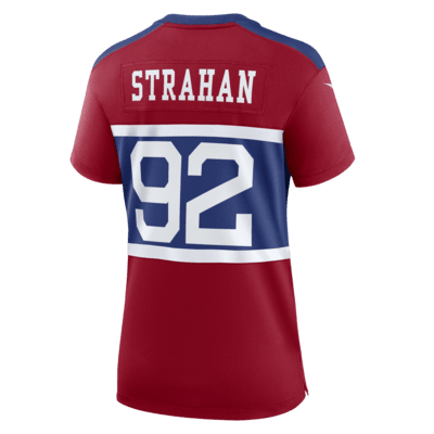 Jersey de fútbol Nike de la NFL Game para mujer Michael Strahan New York Giants