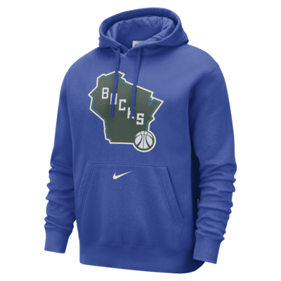 Milwaukee Bucks Club City Edition Men's Nike NBA Fleece Pullover Hoodie