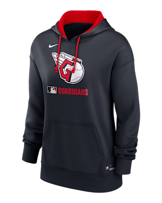 Женское худи Cleveland Guardians Authentic Collection Nike Therma MLB Pullover Hoodie