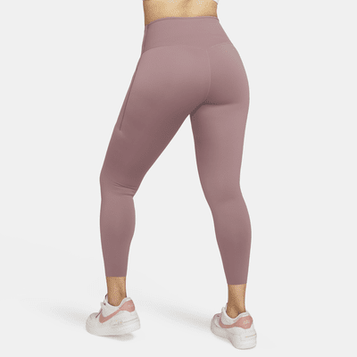 Leggings de tiro alto de 7/8 de sujeción firme con bolsillos para mujer Nike Go