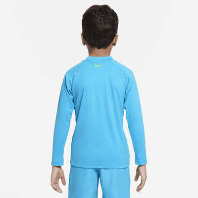 Playera de manga larga de natación Hydroguard para niño talla pequeña Nike Dri-FIT