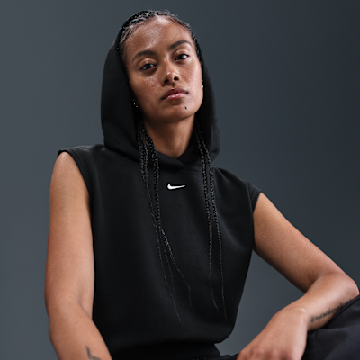 Nike Sportswear Chill Terry Fransız Havlu Kumaşı Kısa Kollu Crop Kadın Kapüşonlu Üstü