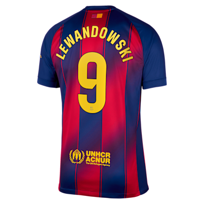 Robert Lewandowski Barcelona 2025/26 Stadium Home Men's Nike Dri-FIT Soccer Jersey