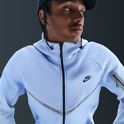Giacca Windrunner in fleece con zip a tutta lunghezza e dettagli dal design rifrangente Nike Tech – Uomo